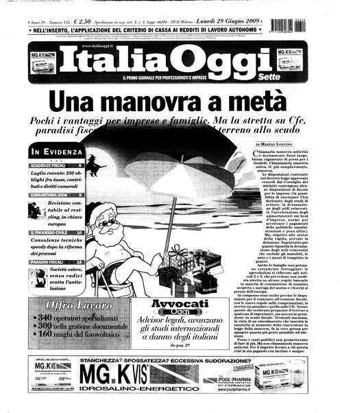 Italia oggi : quotidiano di economia finanza e politica